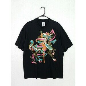 Vtg Artifacts Quannah Rice Painted Pony T-Shirt Carousel Horse One Size Fits XL